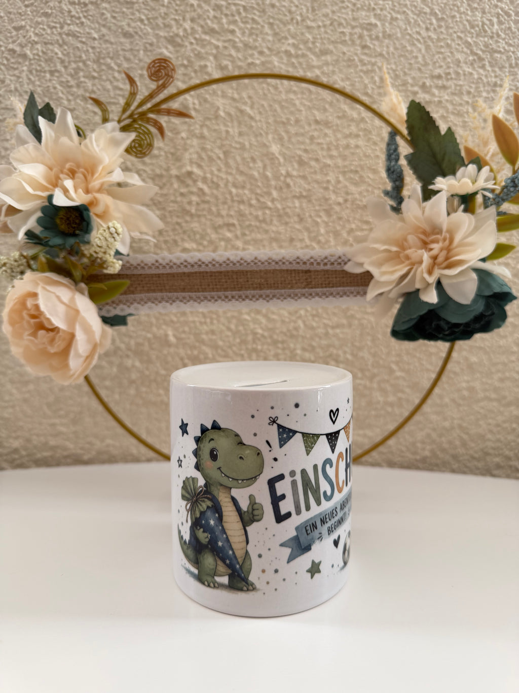 Einschulungs-Spardose Dino – Ein neues Abenteuer beginnt