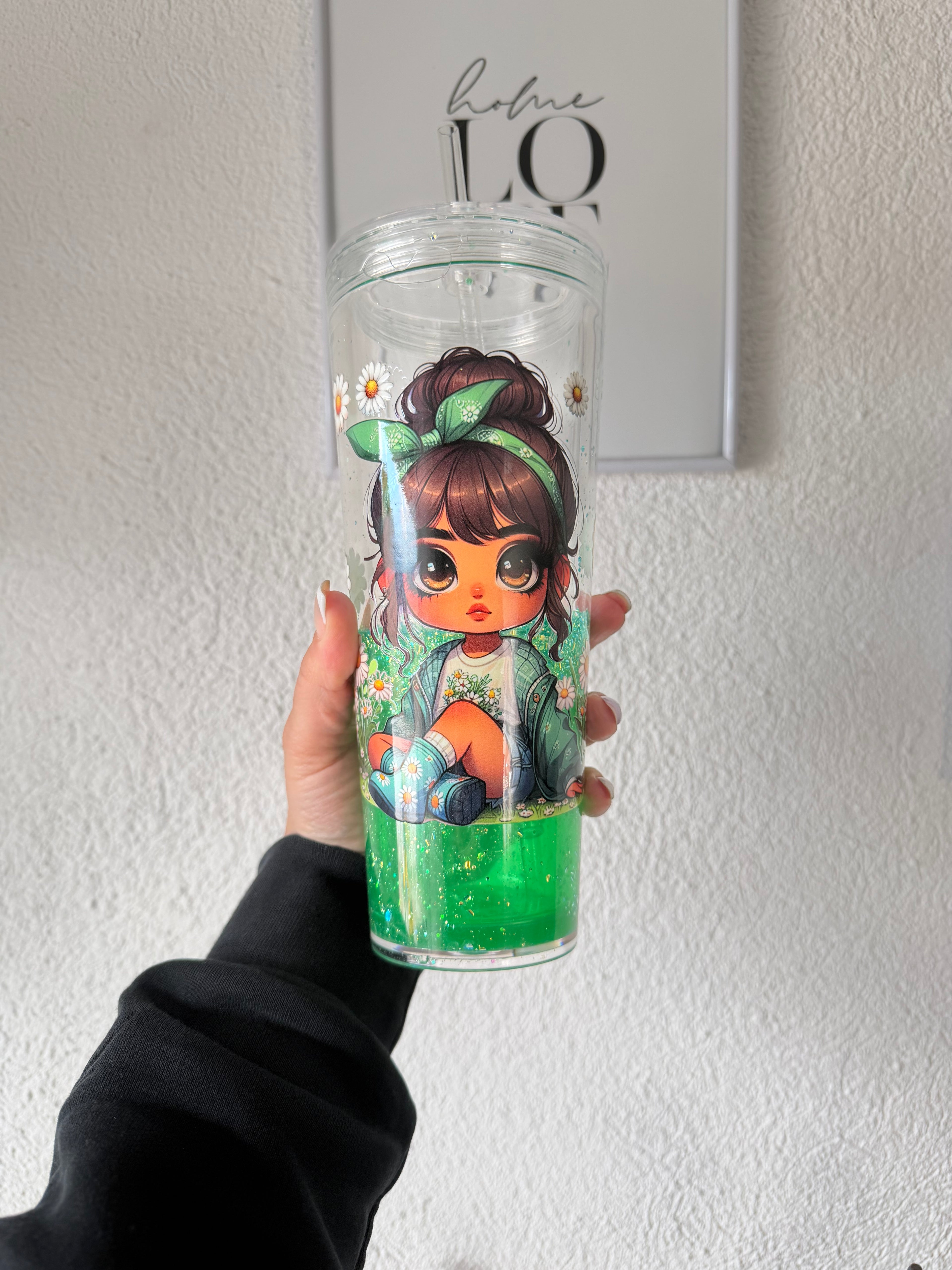 Daisy Girl Lava Snowglobe Becher – 24 oz