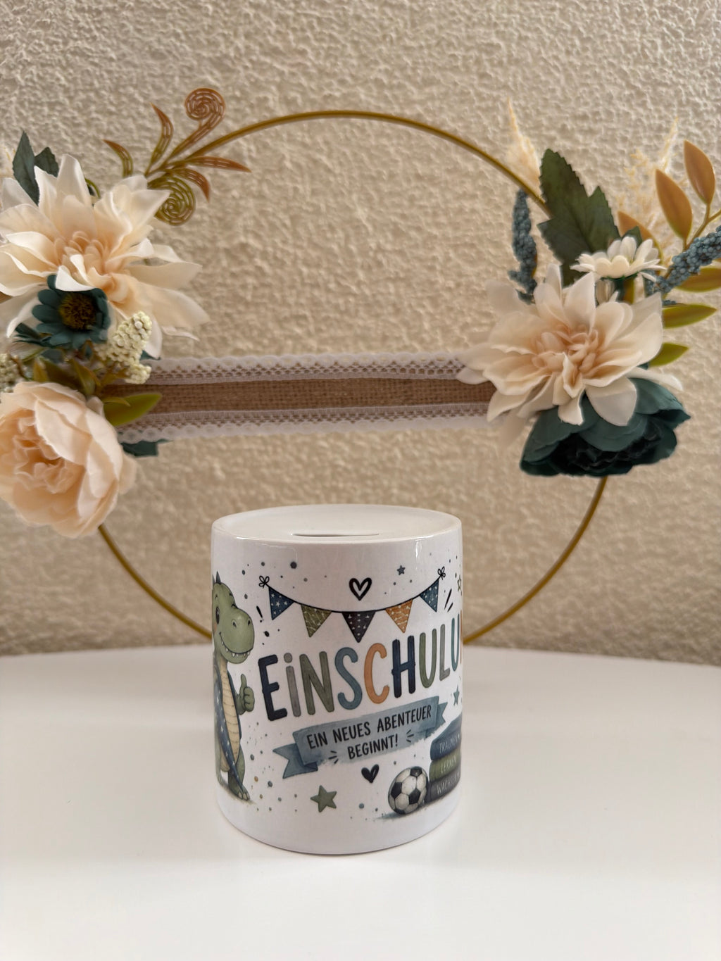 Einschulungs-Spardose Dino – Ein neues Abenteuer beginnt