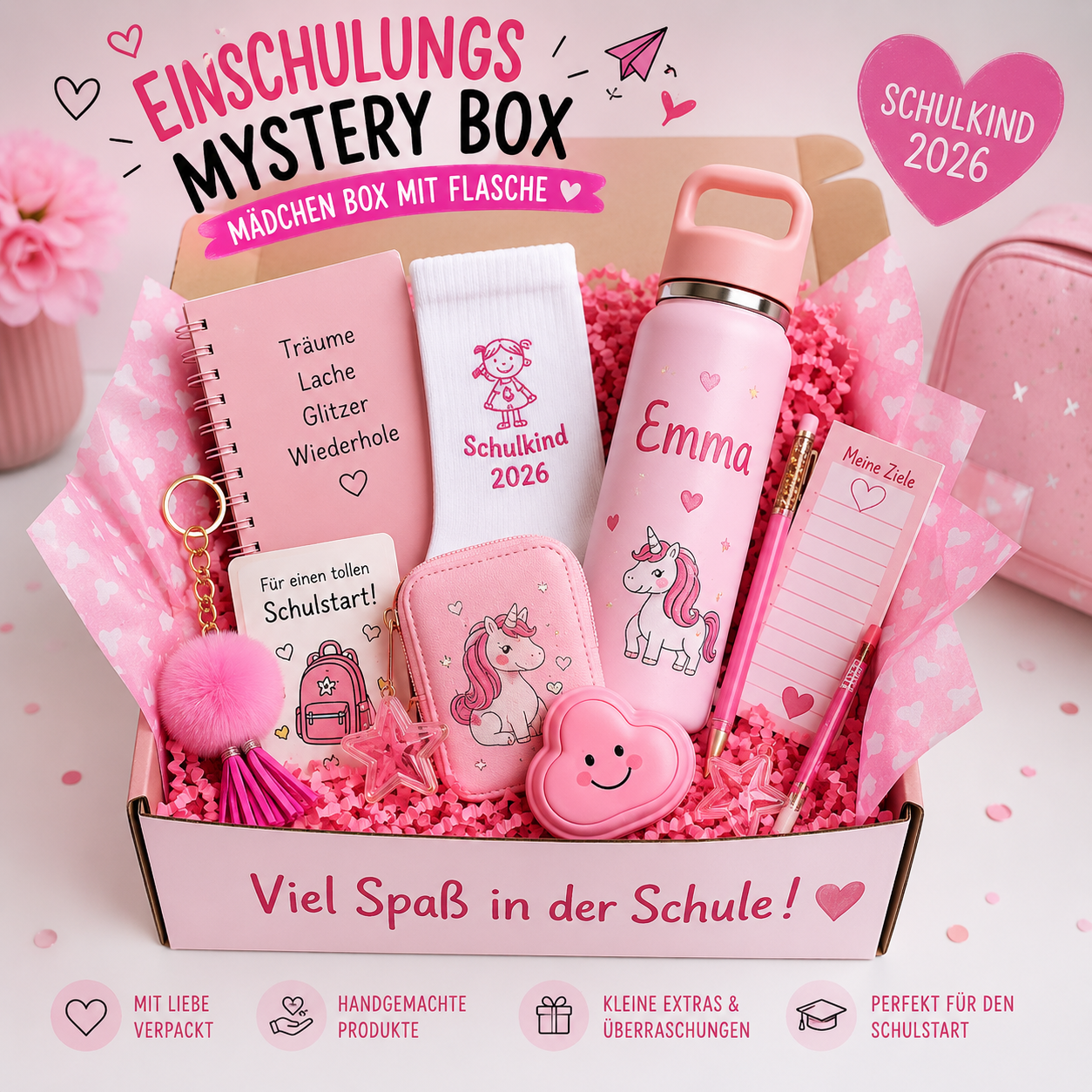 Einschulungs Mystery Boxen 2026 für Mädchen & Jungen