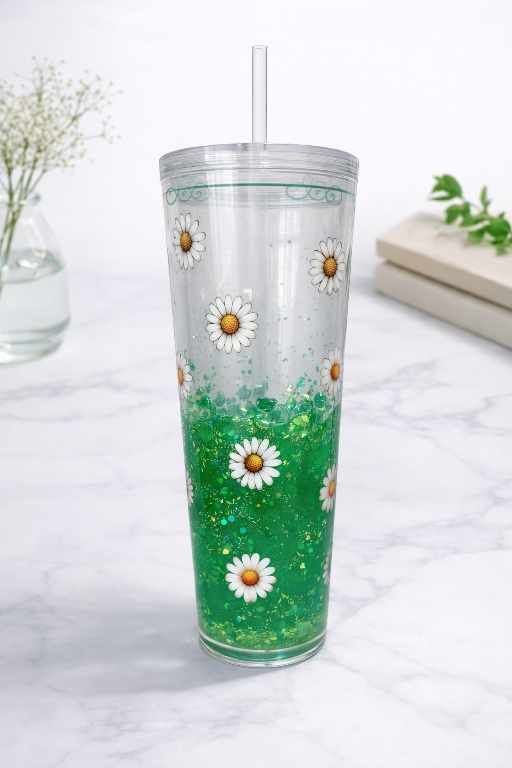Daisy Girl Lava Snowglobe Becher – 24 oz